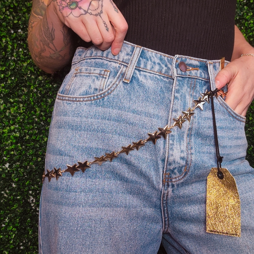 Star Link Gold Chain Belt